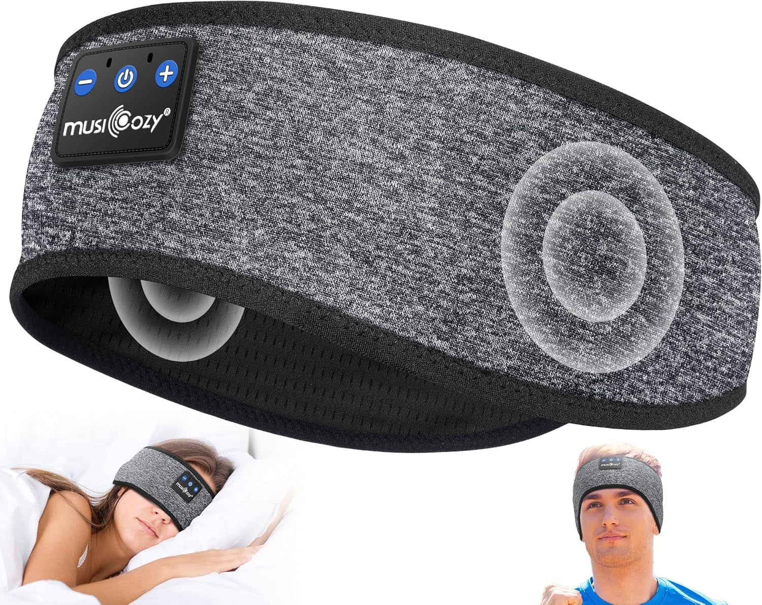 Sleep Headphones Bluetooth 5.4 Headband, Wireless Earphones Music Sleep Earbuds Sleeping Eye Mask with HD Stereo Speakers for Workout Running Travel Yoga, Ideal Gifts for Women Men
