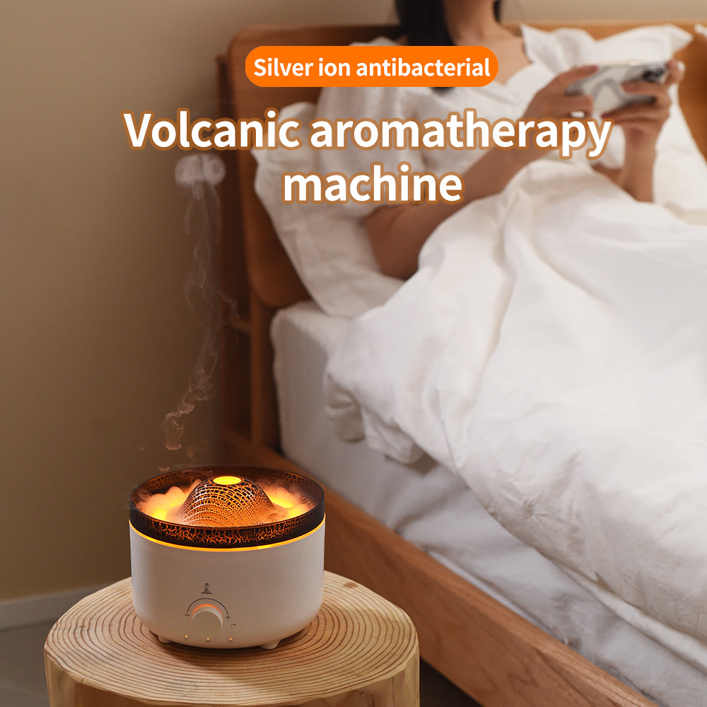 Mute of New Small Simulated Flame Volcano Humidifier Flame Humidifier Volcano Diffuser Home Decorations