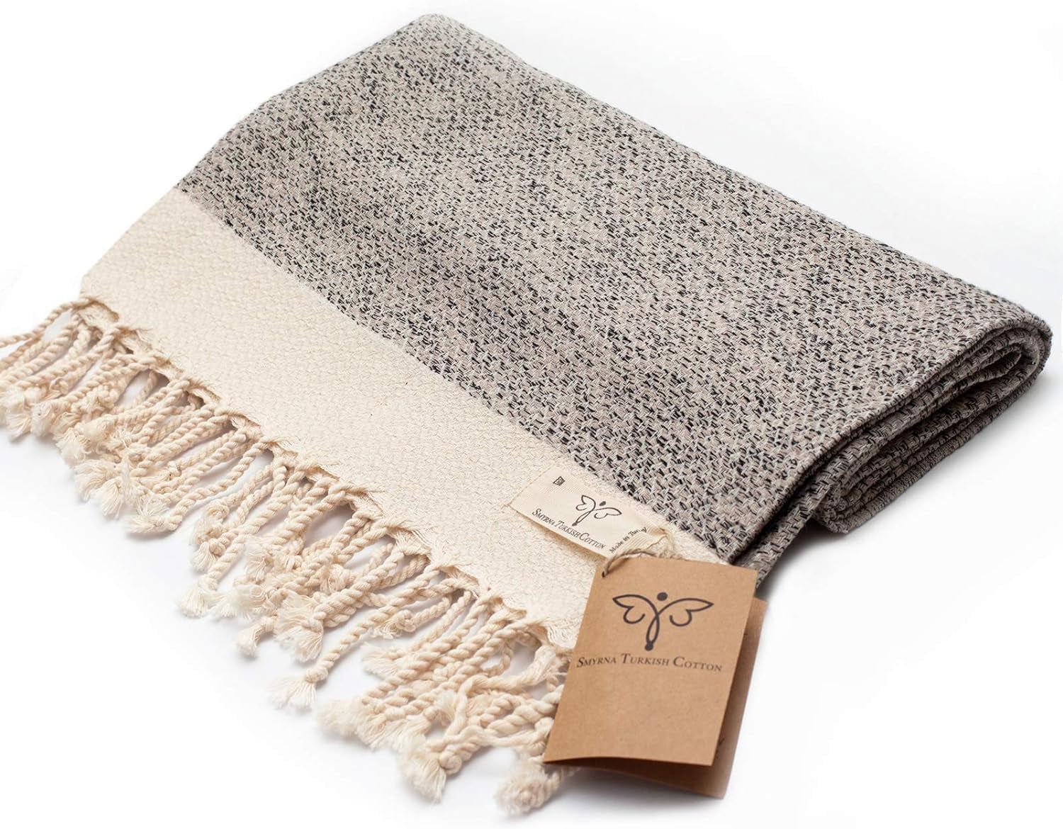Vintage Series Turkish Hand Towels, 16X40 Inch, Decorative Turkish Hand Towels for Bathroom, Kitchen, Face, Hair, Tea, Yoga, Gym, Dishcloth Set of 2, Beige